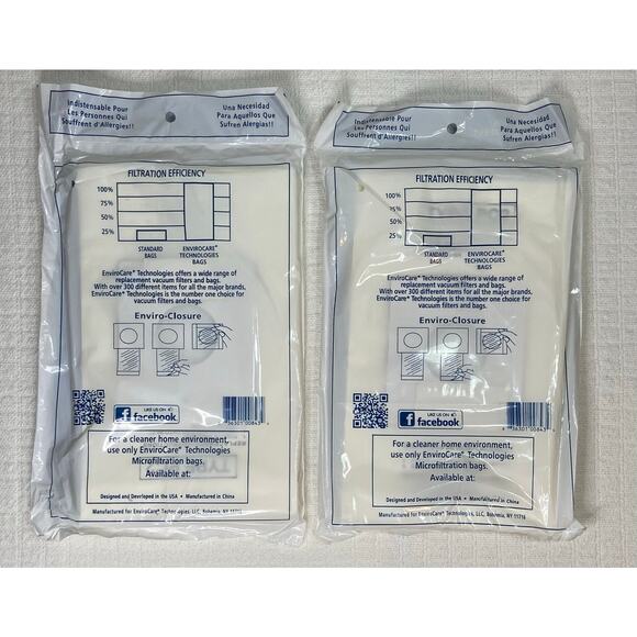 Sharp Canister Vacuum Bags PC-2 by Envirocare Microfiltration 10 PK - Picture 2 of 2